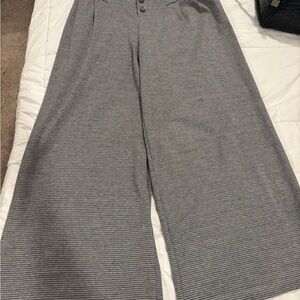 Anthropologie Black and White Textured Pants